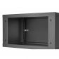 Rack Cabinet 19" 6U, 350mm, Full Door, Black
