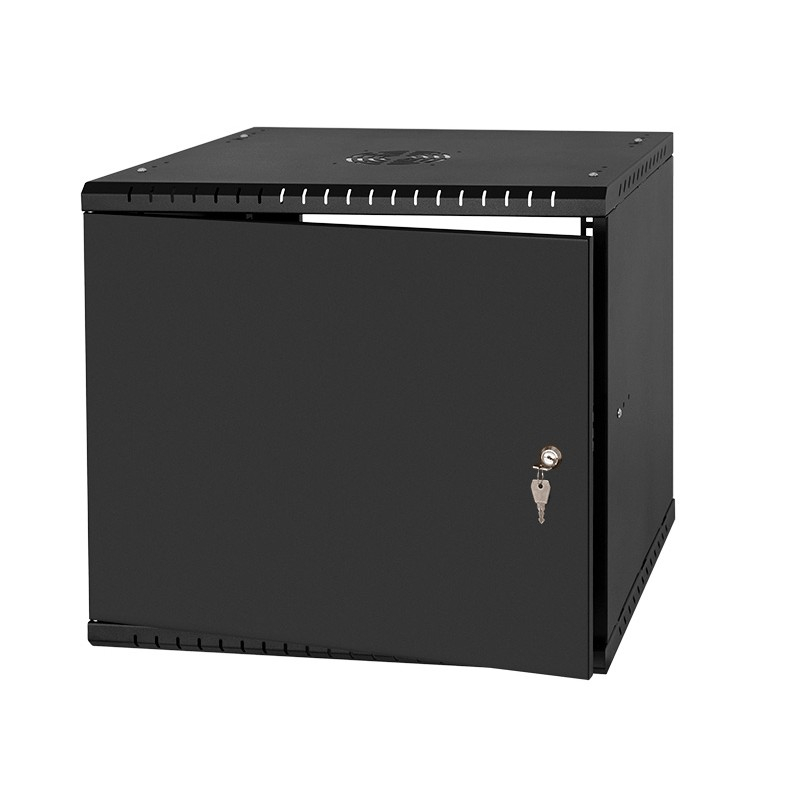 Rack Cabinet 19" 9U, 450mm, Full Door, Black