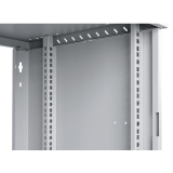 Rack Cabinet 19" 9U, 450mm, Glass Door, Gray