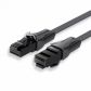 Flat Patch Cable UTP Cat6 0.75m black
