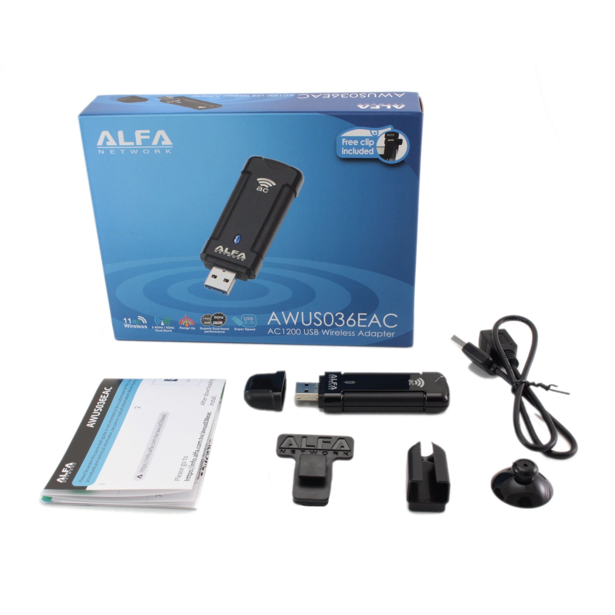 802.11ac AC1200 USB Dongle ALFA Network AWUS036EAC 